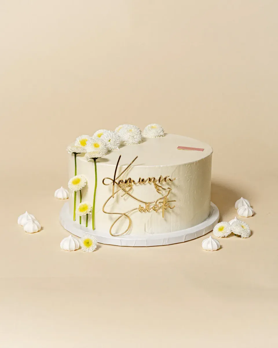 Blikle Kwiatowa Komunia torta piccola 10 porzioni fiori freschi