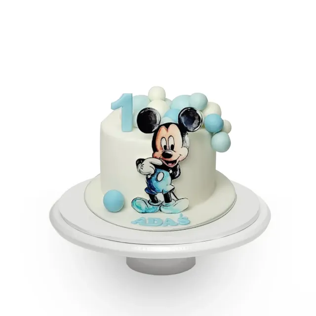 Blikle Miki 126 torta compleanno azzurra Topolino
