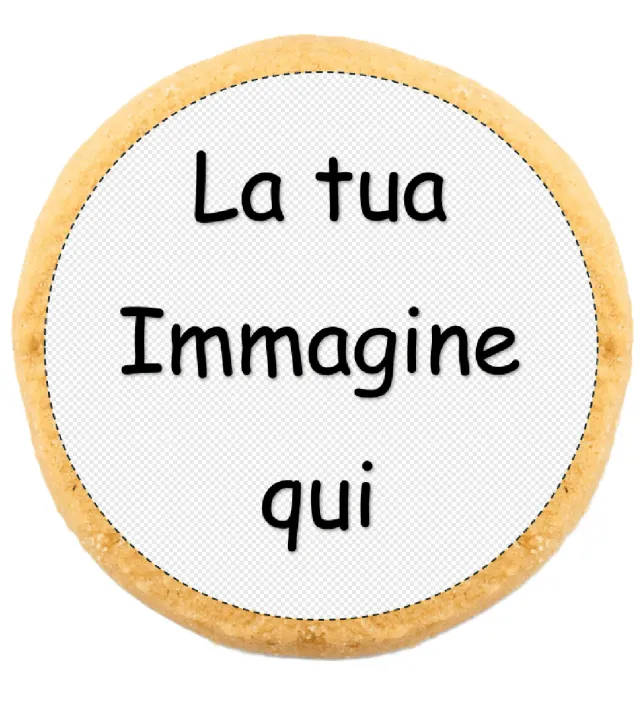 Pasta di Zucchero Lab biscotto rotondo personalizzato vaniglia