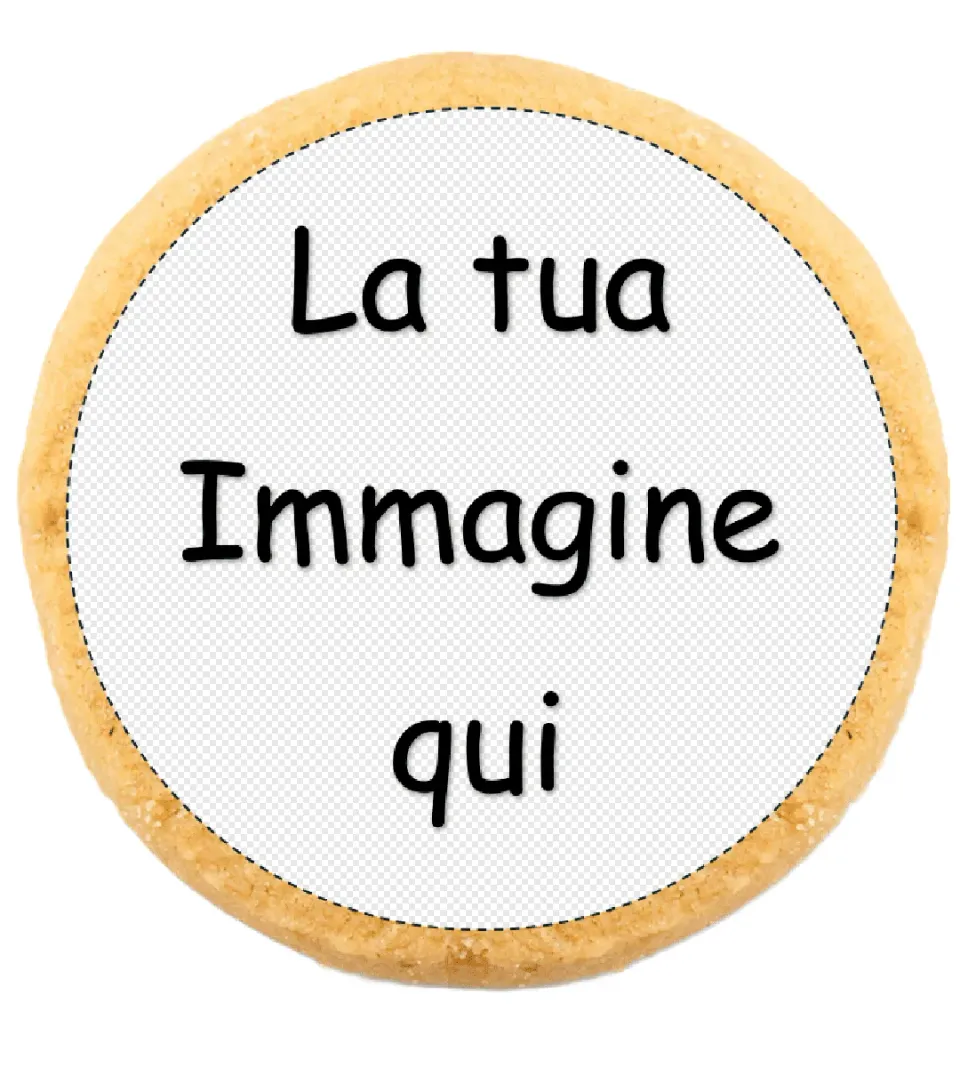 Pasta di Zucchero Lab biscotto rotondo personalizzato vaniglia