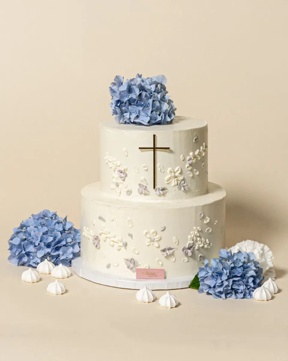 Blikle Comunione Classica 14 torta 10 porzioni fiori freschi