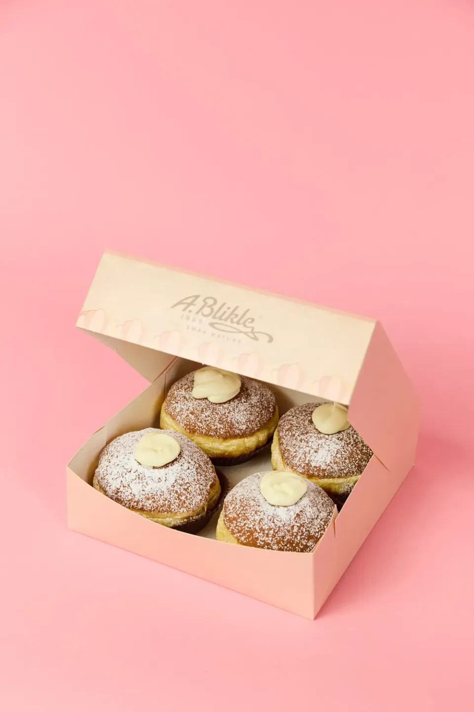 Blikle Patissiere box bomboloni 4 pezzi crema e cioccolato
