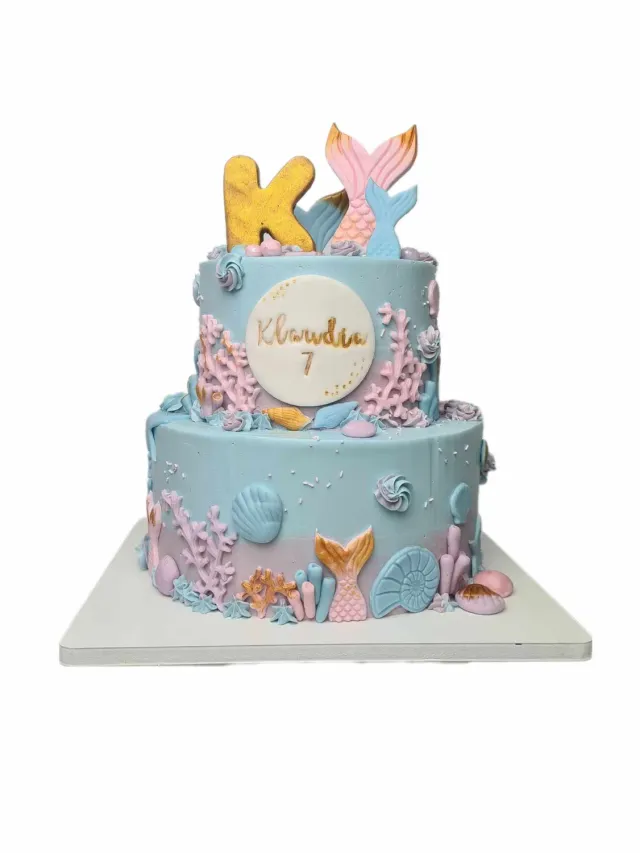 Blikle Morski 138 torta sirena 12 porzioni azzurra conchiglie