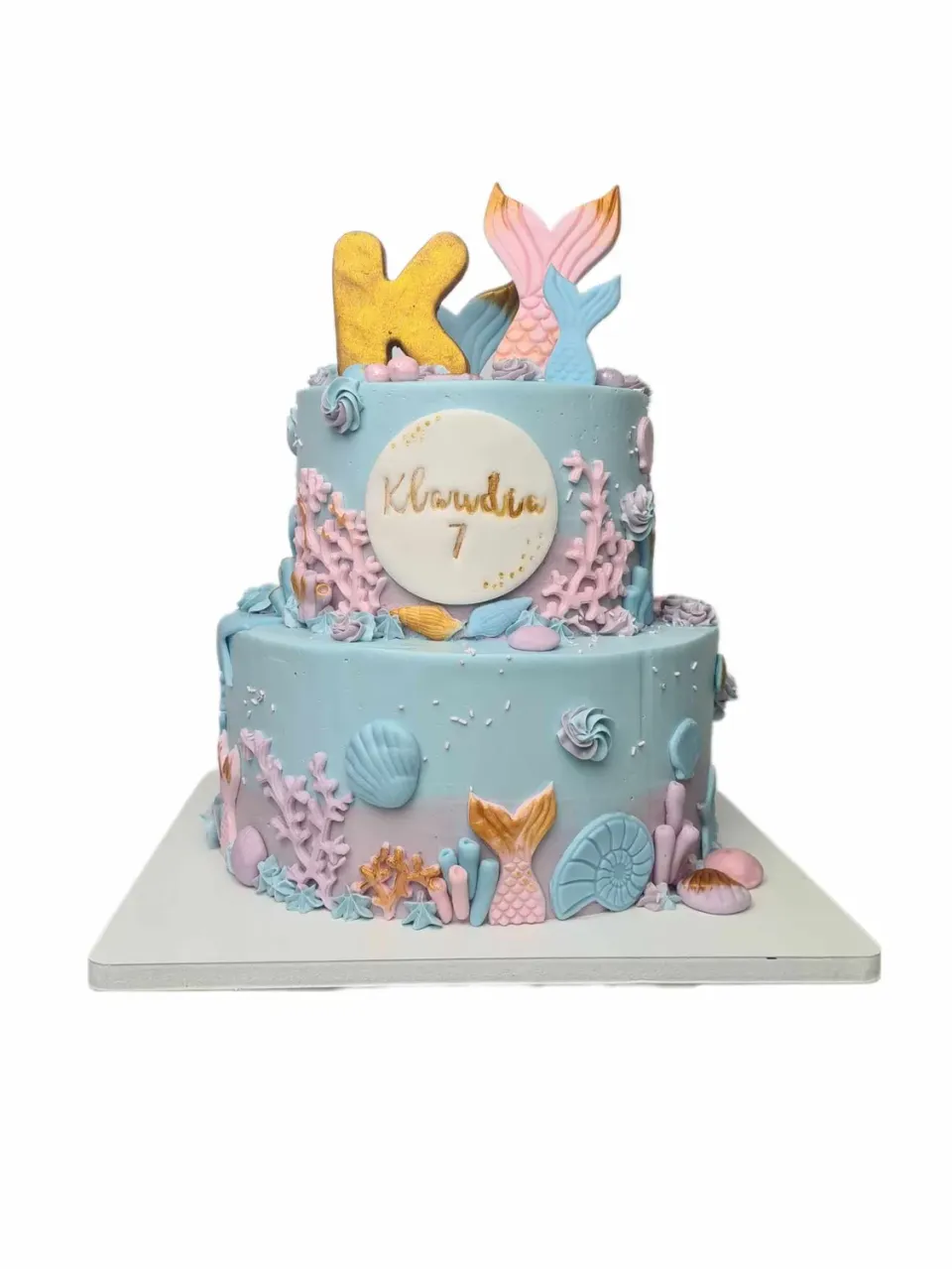 Blikle Morski 138 torta sirena 12 porzioni azzurra conchiglie