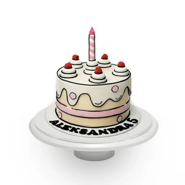 Blikle 140 torta compleanno fumetto rosa 12 porzioni