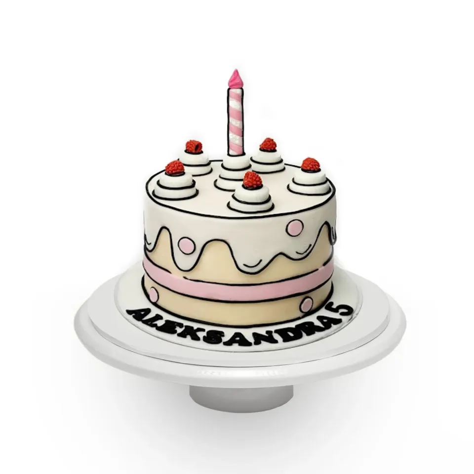 Blikle 140 torta compleanno fumetto rosa 12 porzioni