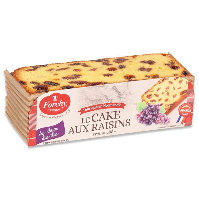 Forchy Cakes Raisins plumcake uvetta e rhum 4 fette