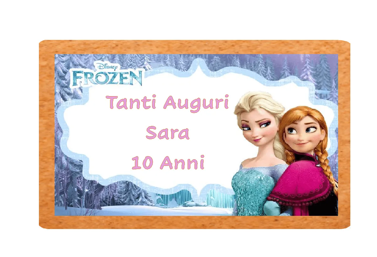 Pasta di Zucchero Lab Biscotto Rettangolare Personalizzato