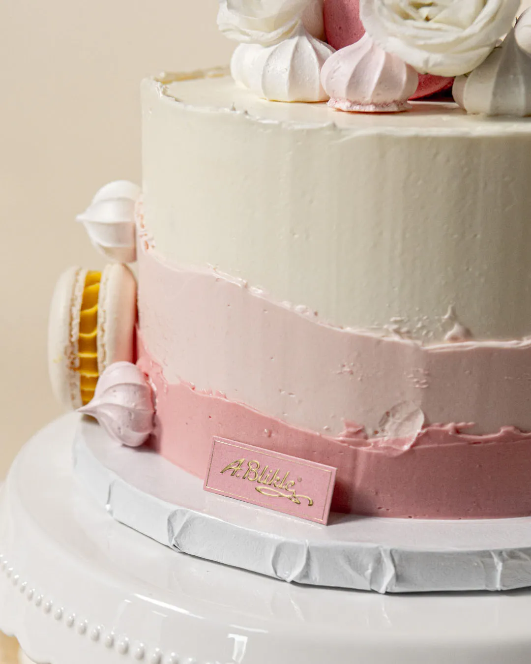 Blikle Tort Różowa Elegancja 11 torta rosa con fiori 10 porzioni